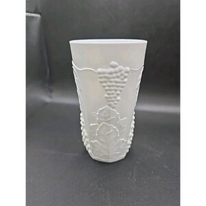 Vintage Indiana Milk Glass Harvest Pattern (Grape Vine) Tumbler